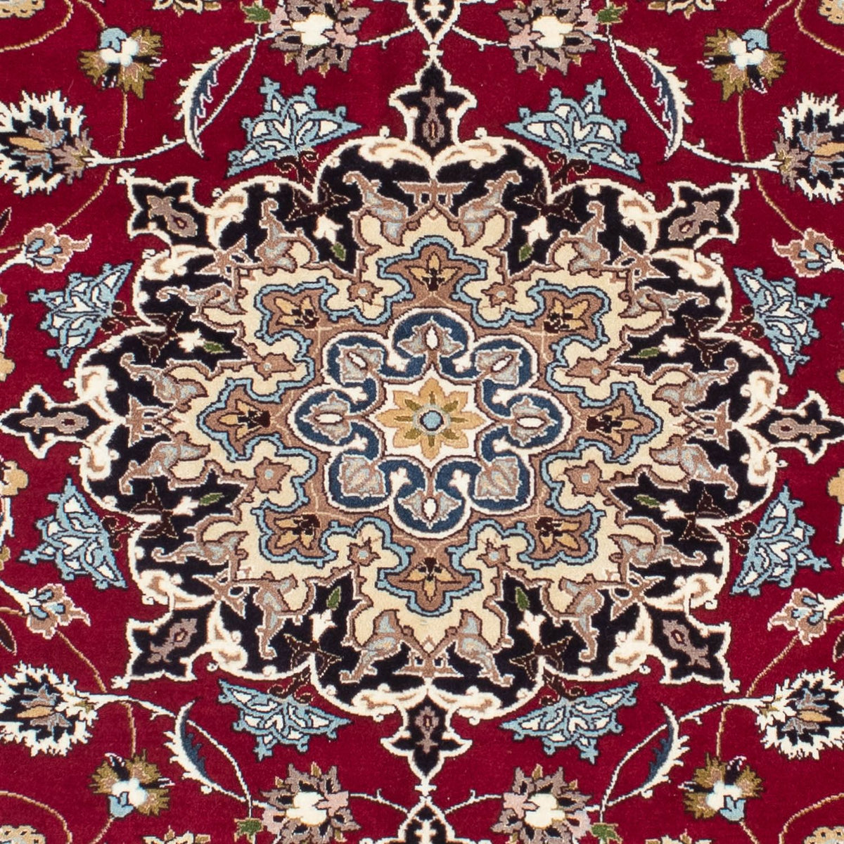 Tappeto Persero - Tabriz - Reale - 198 x 155 cm - rosso scuro