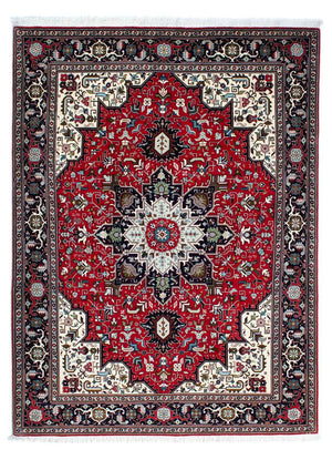 Tappeto Persero - Tabriz - Reale - 212 x 154 cm - rosso scuro