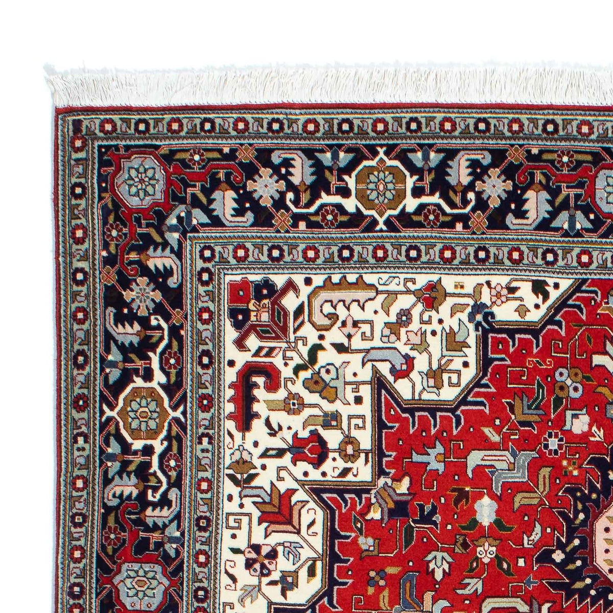 Tappeto Persero - Tabriz - Reale - 196 x 152 cm - rosso scuro