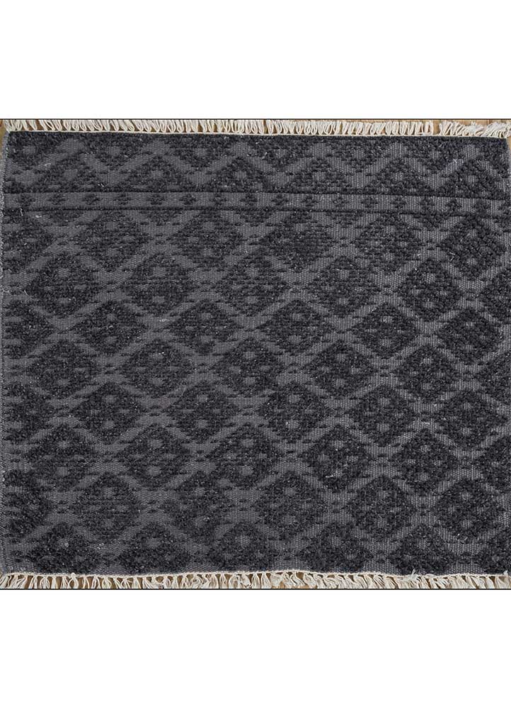 Tappeto in viscosa quadrato - 75 x 75 cm - antracite