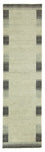 Tappeto corsia Tappeto Gabbeh - Indus - 200 x 80 cm - argento