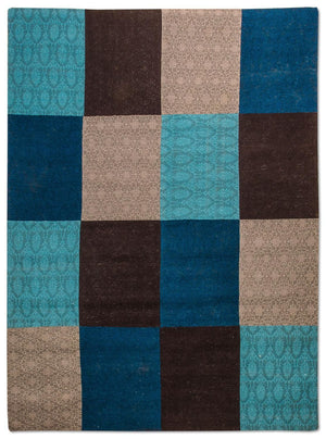 Tappeto Patchwork - 240 x 170 cm - turchese