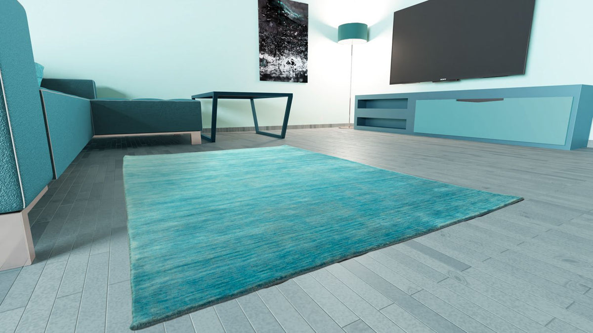 Tappeto Gabbeh - Indus quadrato  - 250 x 250 cm - turchese