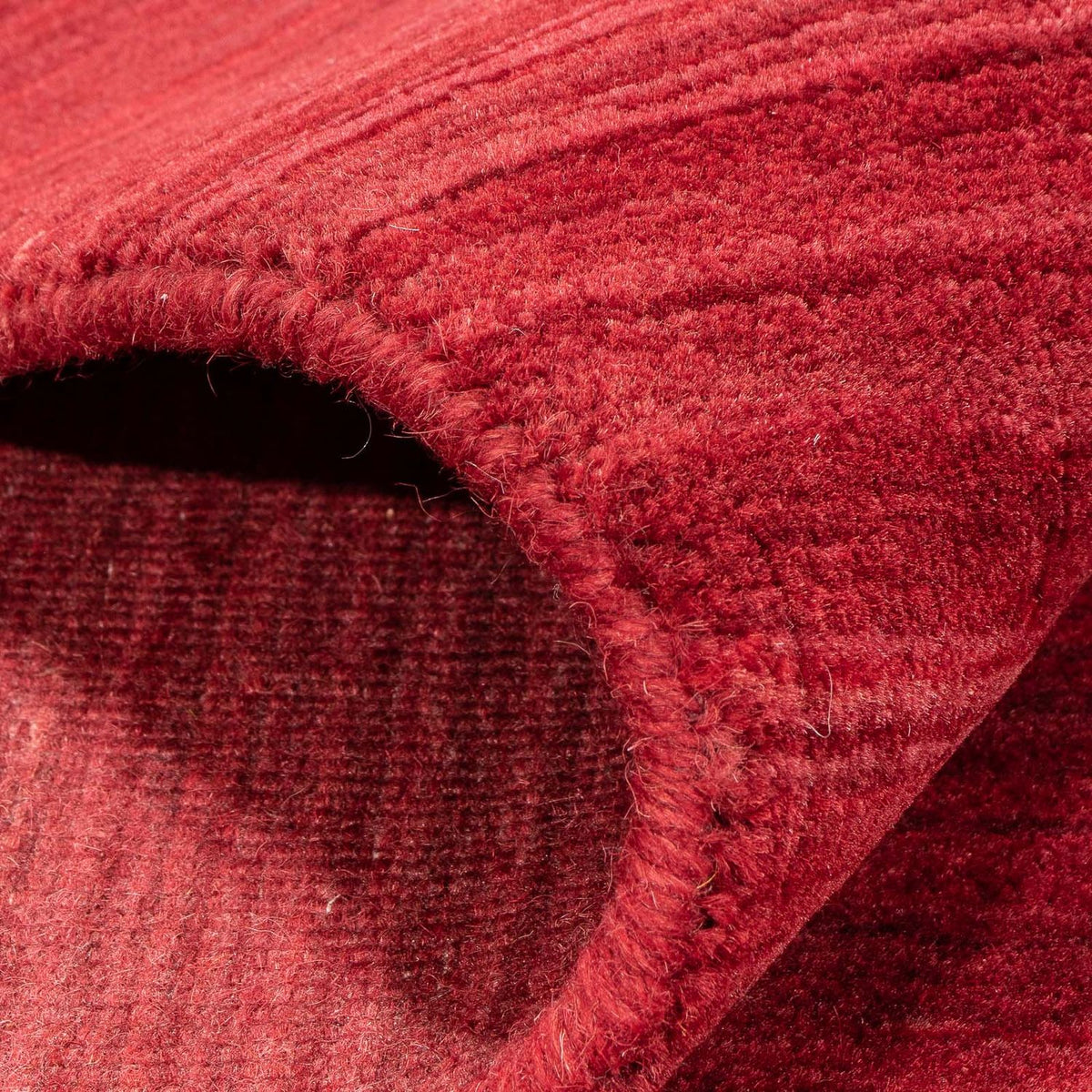 Tappeto Gabbeh - Loribaft Softy - 240 x 170 cm - rosso scuro