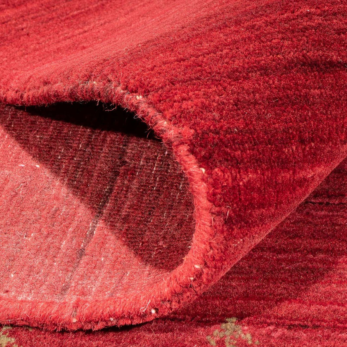 Tappeto Gabbeh - Loribaft Softy - 240 x 170 cm - rosso scuro