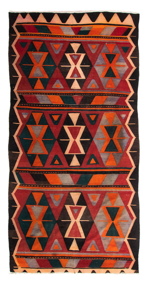 Tappeto corsia Tappeto Kelim - Vecchio - 325 x 155 cm - multicolore