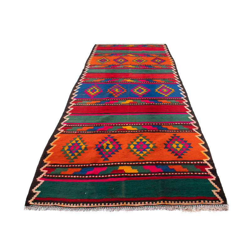 Tappeto corsia Tappeto Kelim - Vecchio - 360 x 150 cm - multicolore