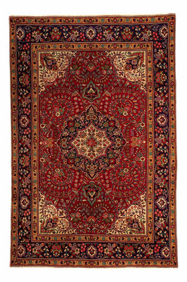 Tappeto Persero - Tabriz - 314 x 203 cm - rosso scuro