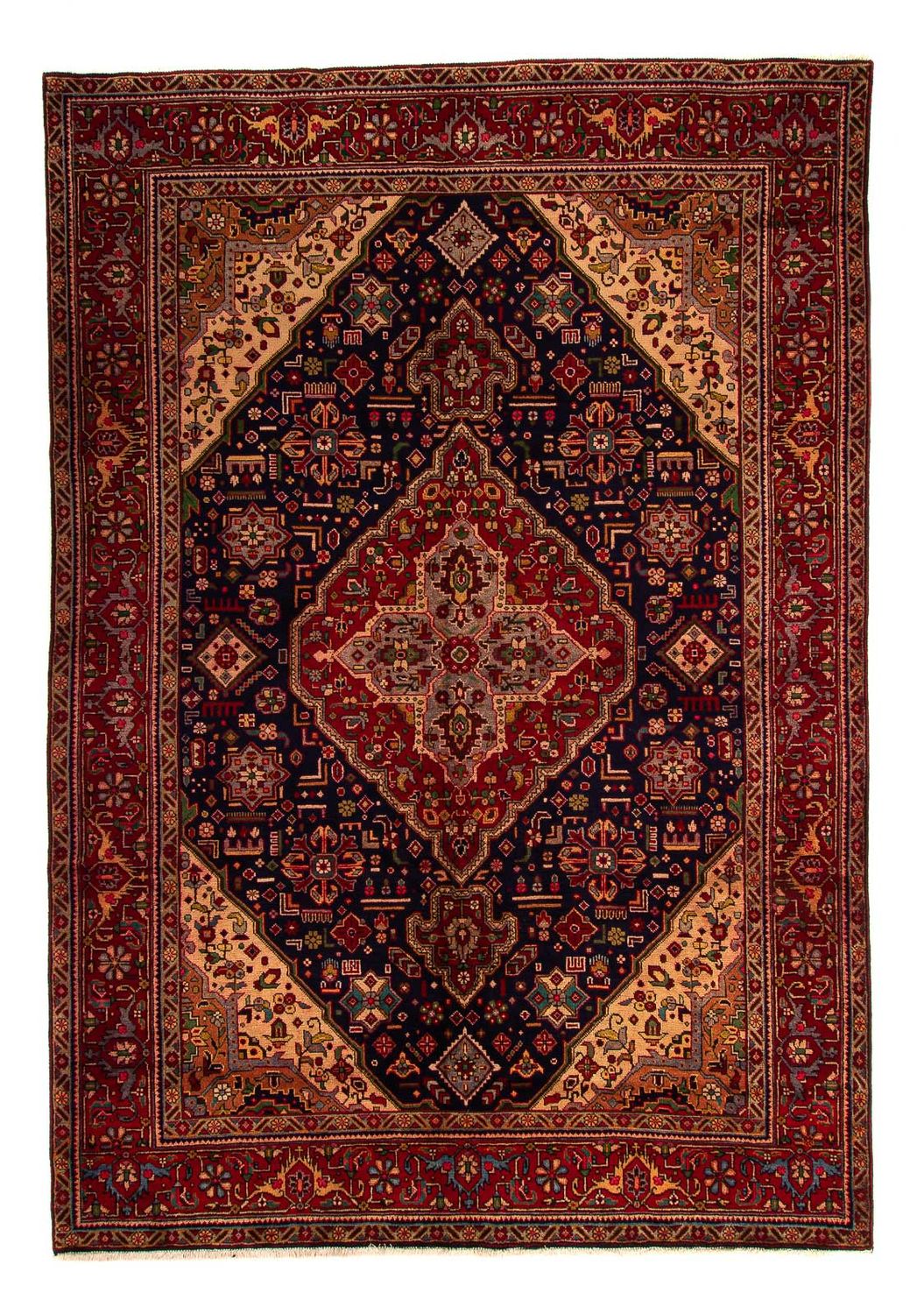 Tappeto Persero - Tabriz - 297 x 197 cm - blu scuro