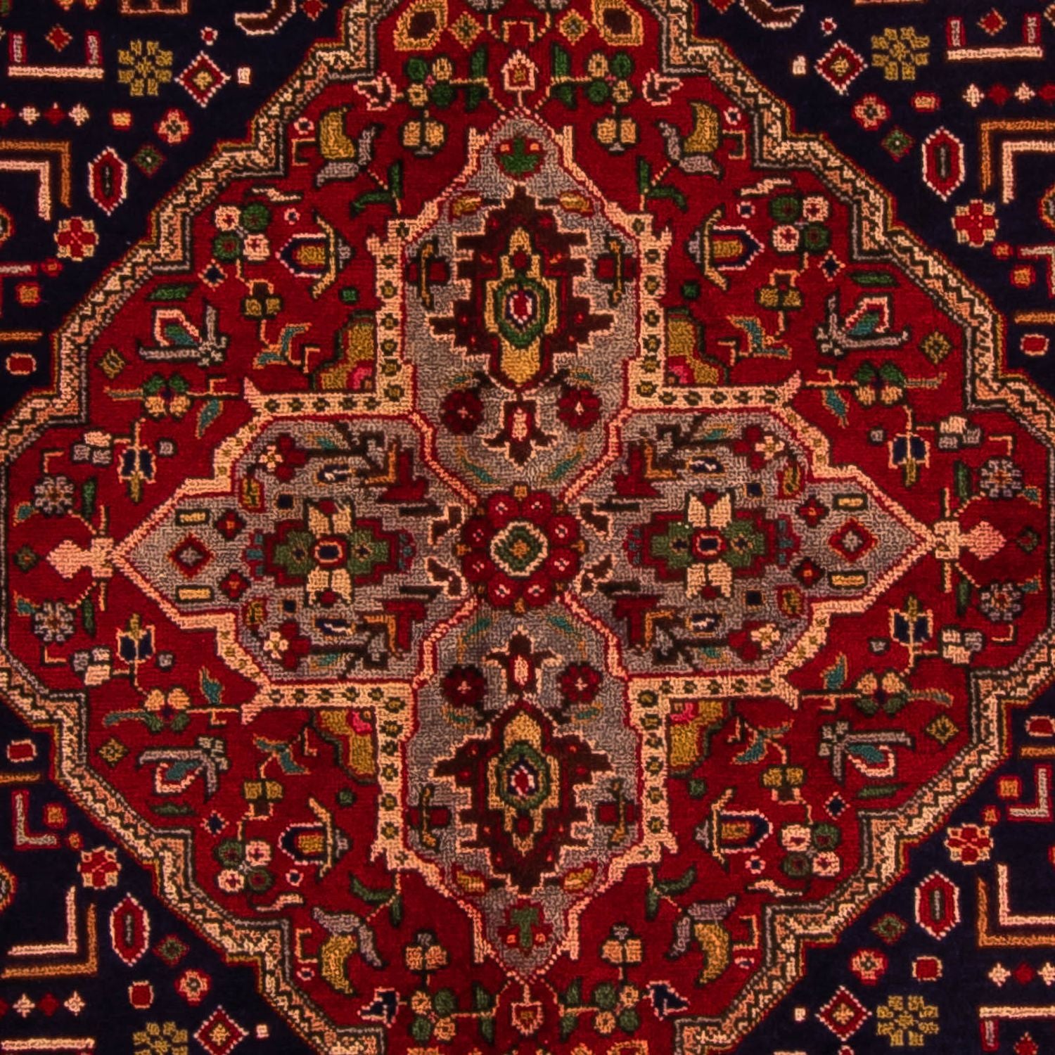 Tappeto Persero - Tabriz - 297 x 197 cm - blu scuro