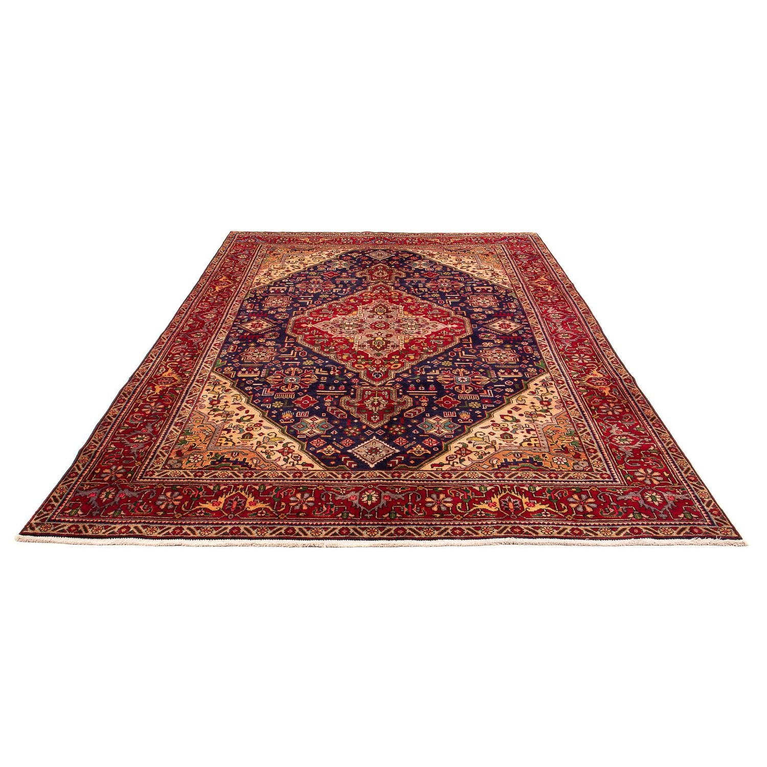 Tappeto Persero - Tabriz - 297 x 197 cm - blu scuro