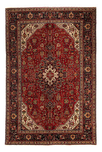 Tappeto Persero - Tabriz - 305 x 195 cm - rosso scuro