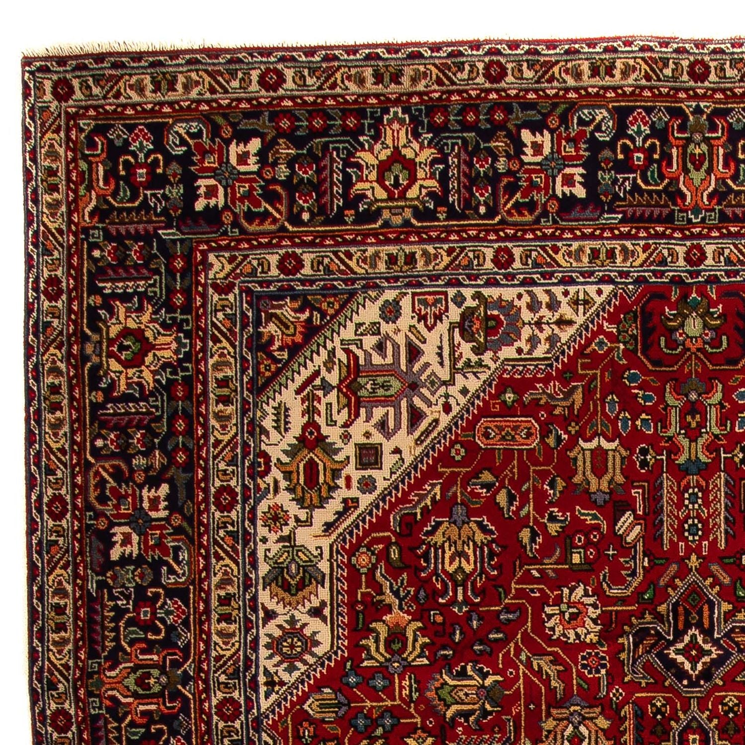 Tappeto Persero - Tabriz - 305 x 195 cm - rosso scuro