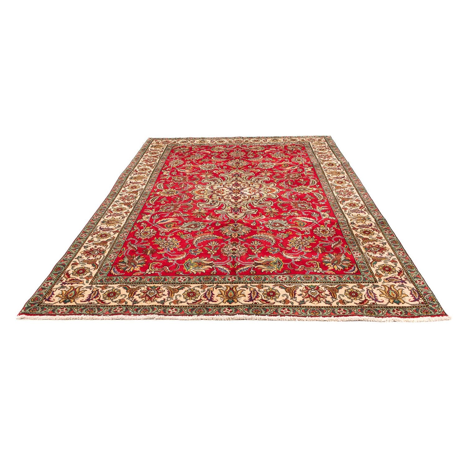Tappeto Persero - Tabriz - 305 x 200 cm - rosso scuro