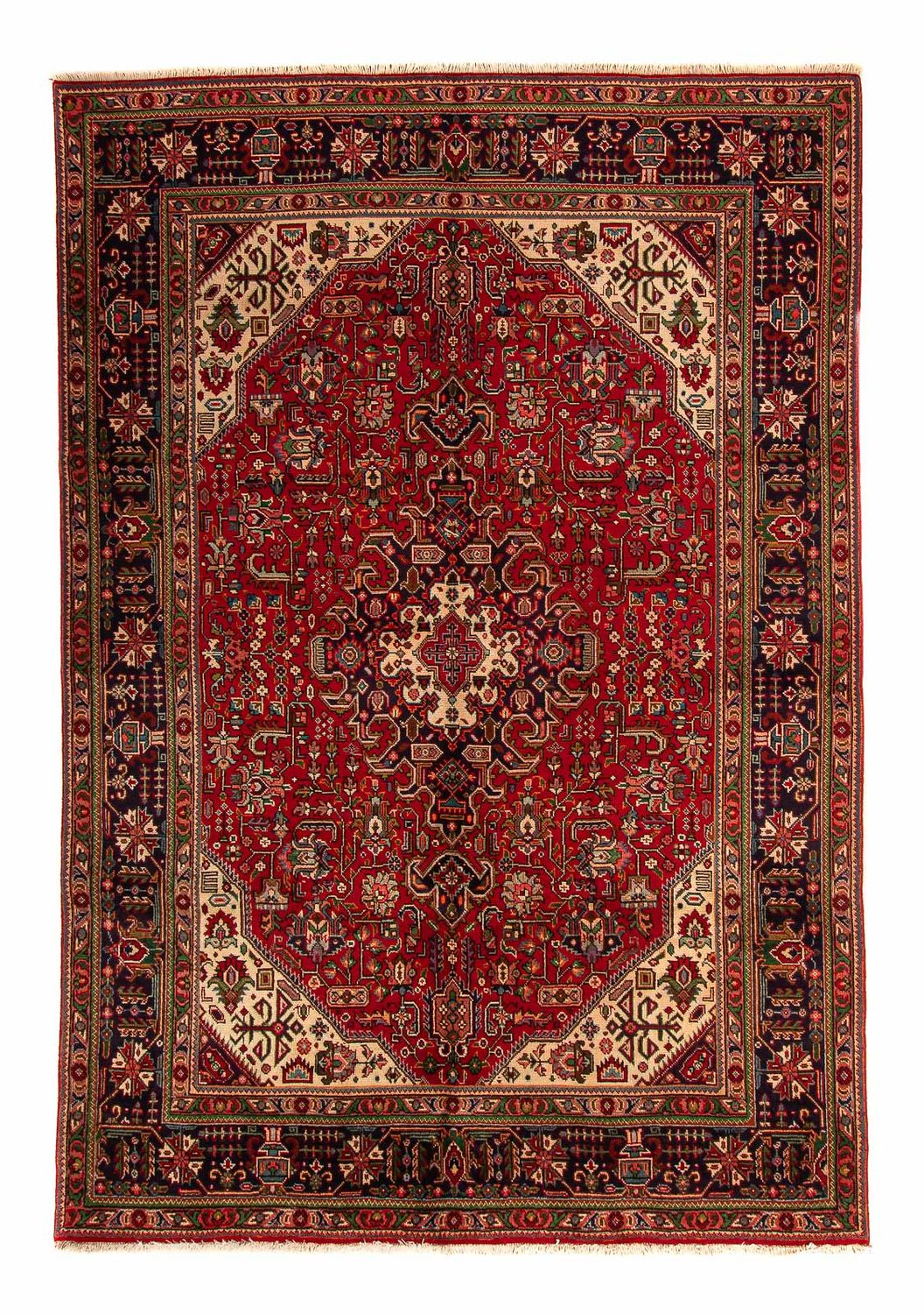 Tappeto Persero - Tabriz - 295 x 195 cm - rosso scuro