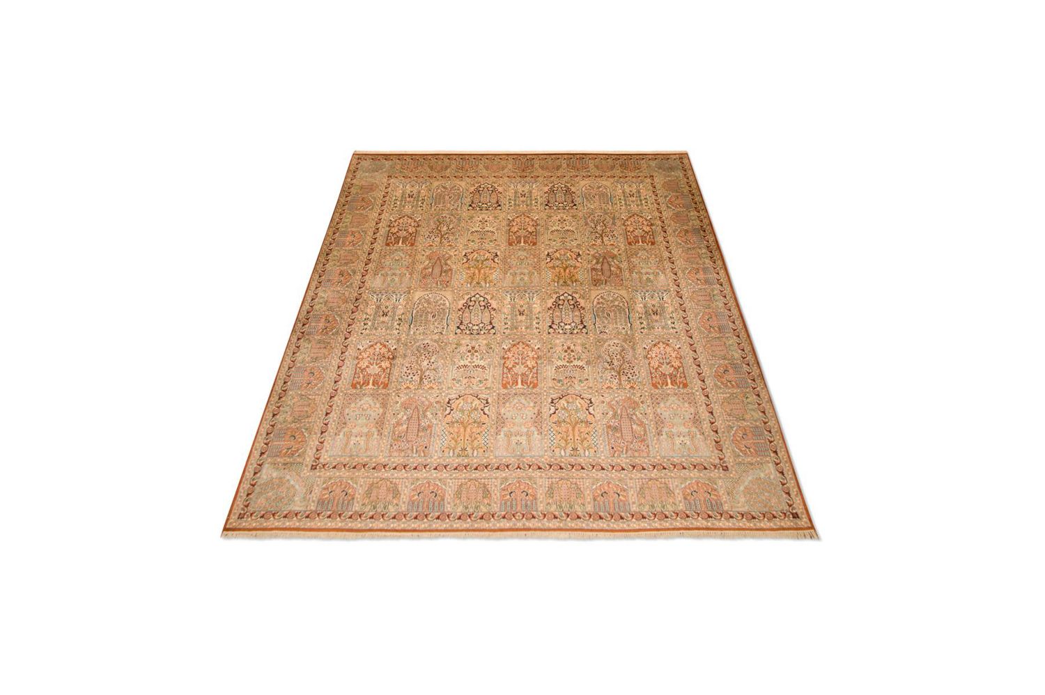 Tappeto di seta - Seta del Kashmir - 308 x 241 cm - multicolore