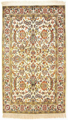 Tappeto di seta - Seta del Kashmir - 127 x 74 cm - beige