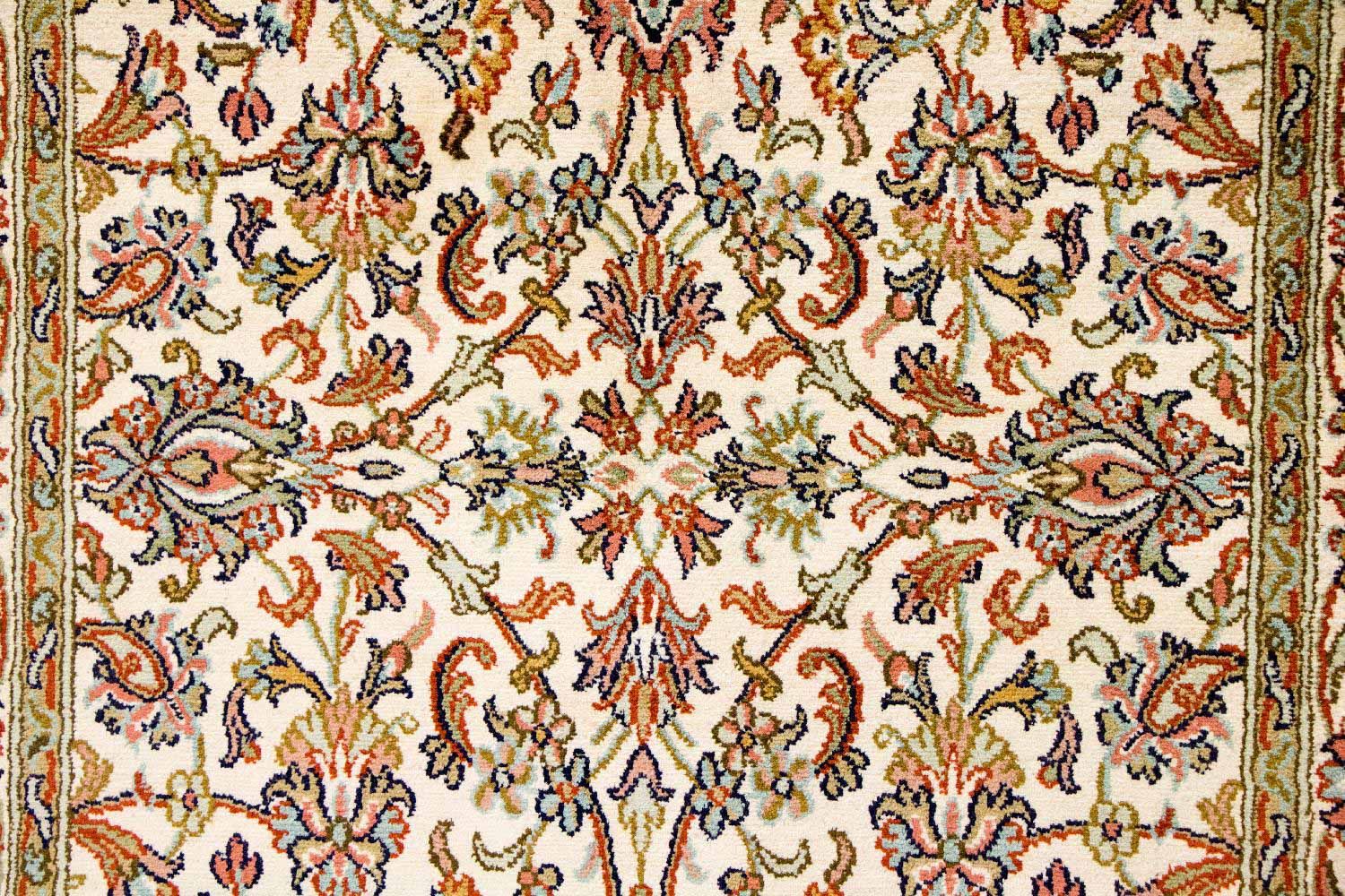 Tappeto di seta - Seta del Kashmir - 127 x 74 cm - beige