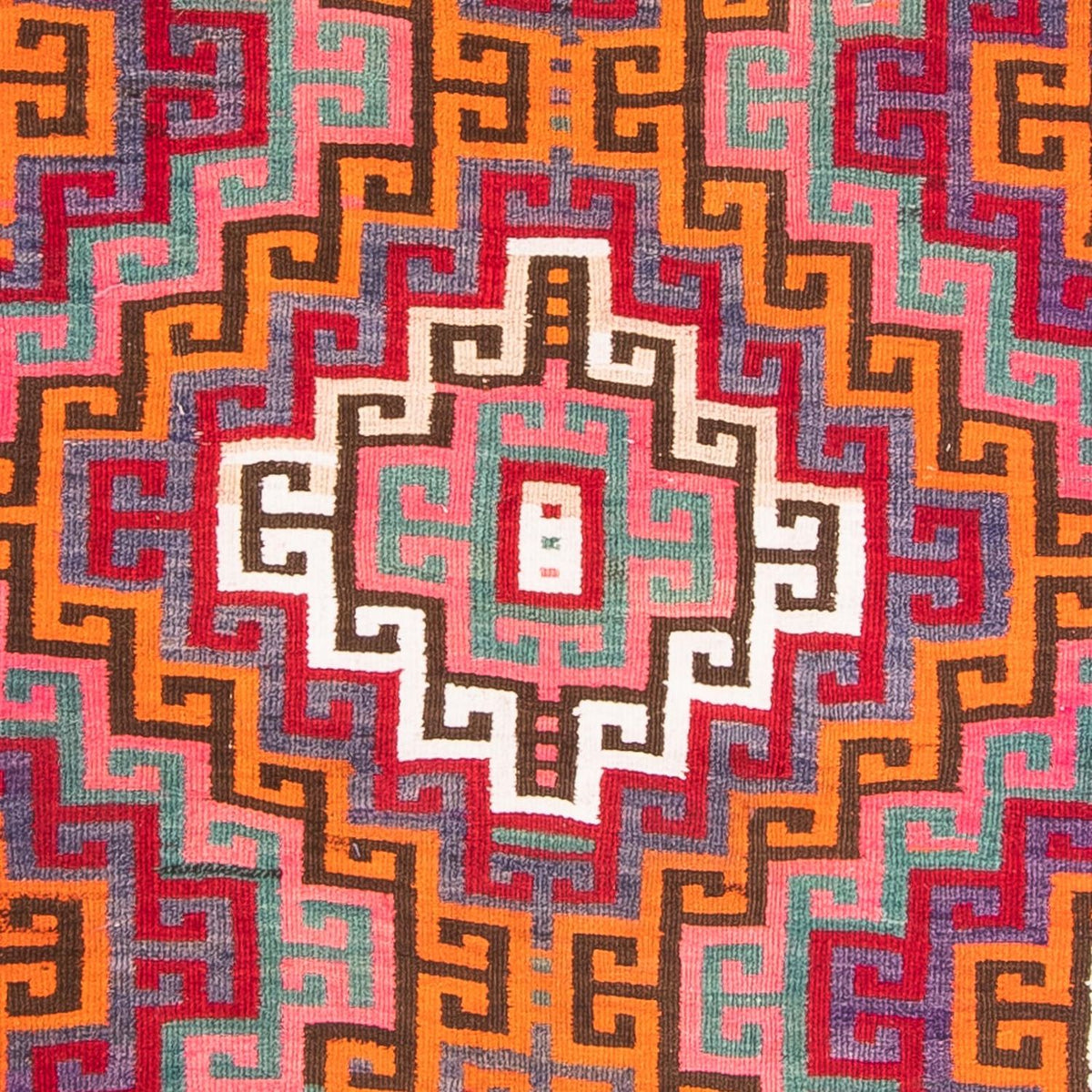 Tappeto corsia Tappeto Kelim - Vecchio - 320 x 135 cm - multicolore