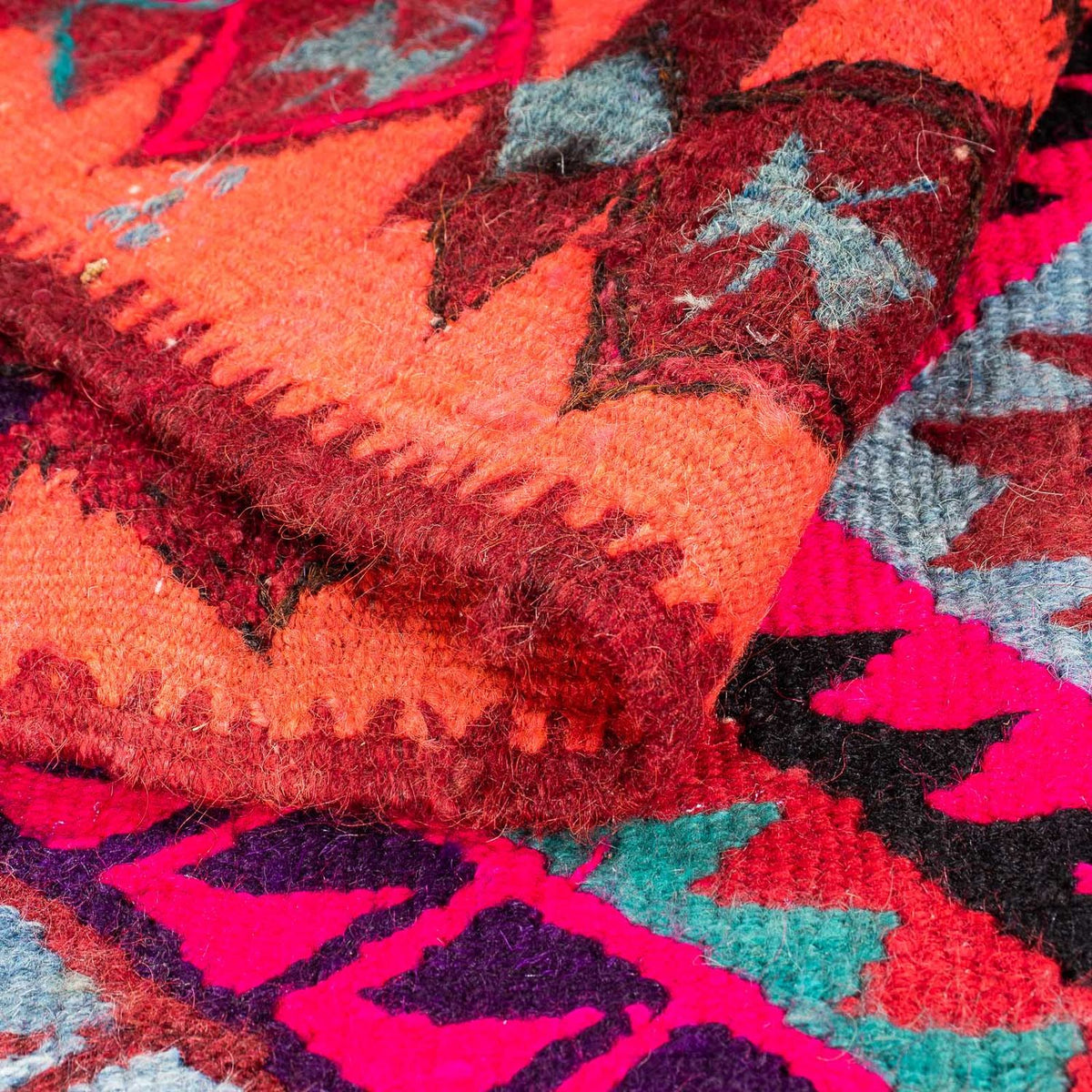 Tappeto corsia Tappeto Kelim - Vecchio - 380 x 120 cm - multicolore