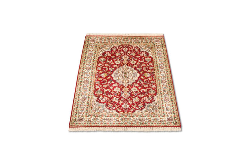 Tappeto di seta - Seta del Kashmir - 120 x 80 cm - rosso