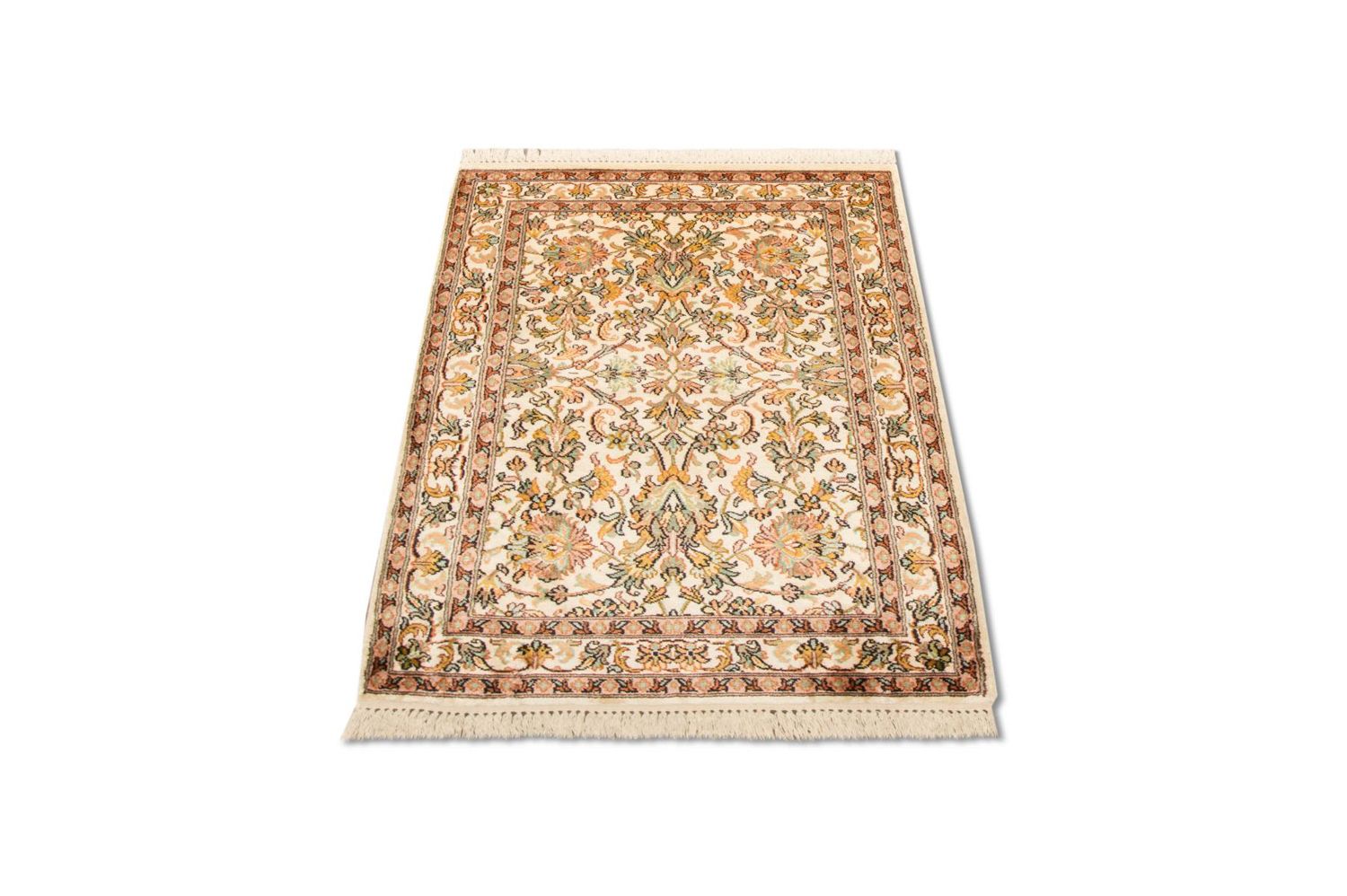 Tappeto di seta - Seta del Kashmir - 95 x 62 cm - beige