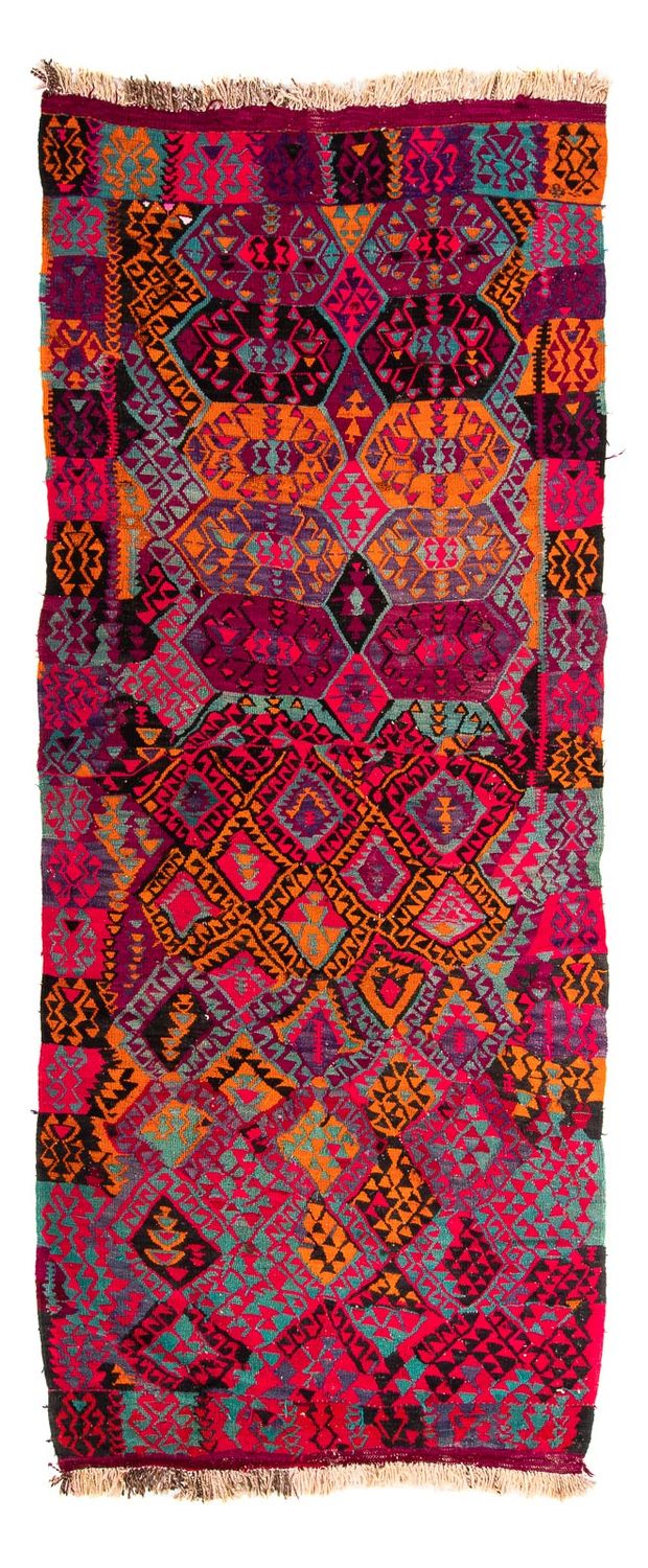 Tappeto corsia Tappeto Kelim - Vecchio - 310 x 137 cm - multicolore
