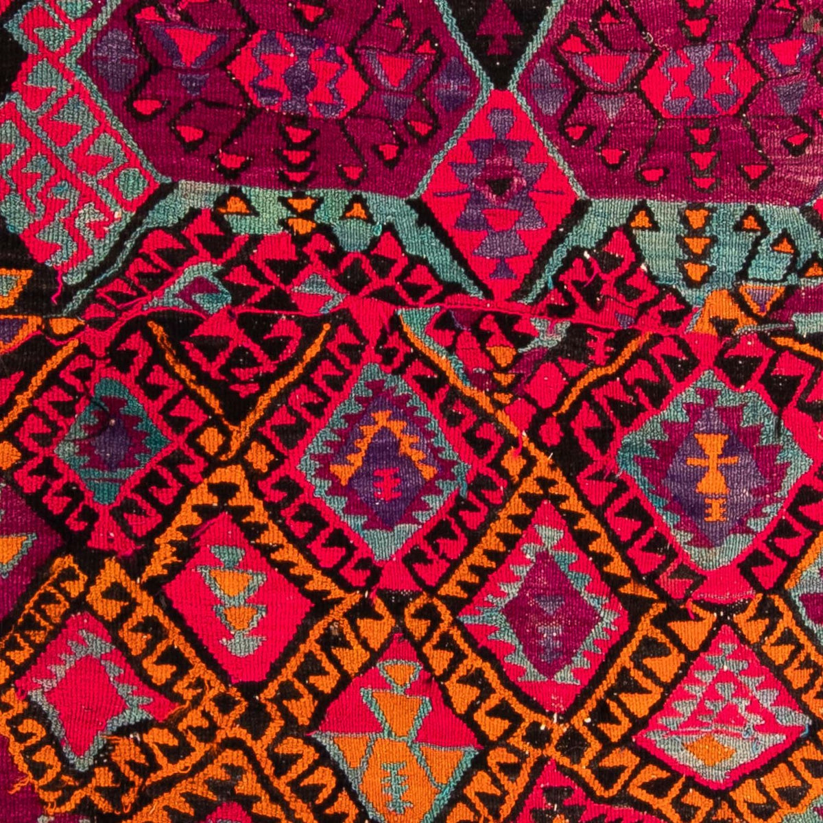 Tappeto corsia Tappeto Kelim - Vecchio - 310 x 137 cm - multicolore