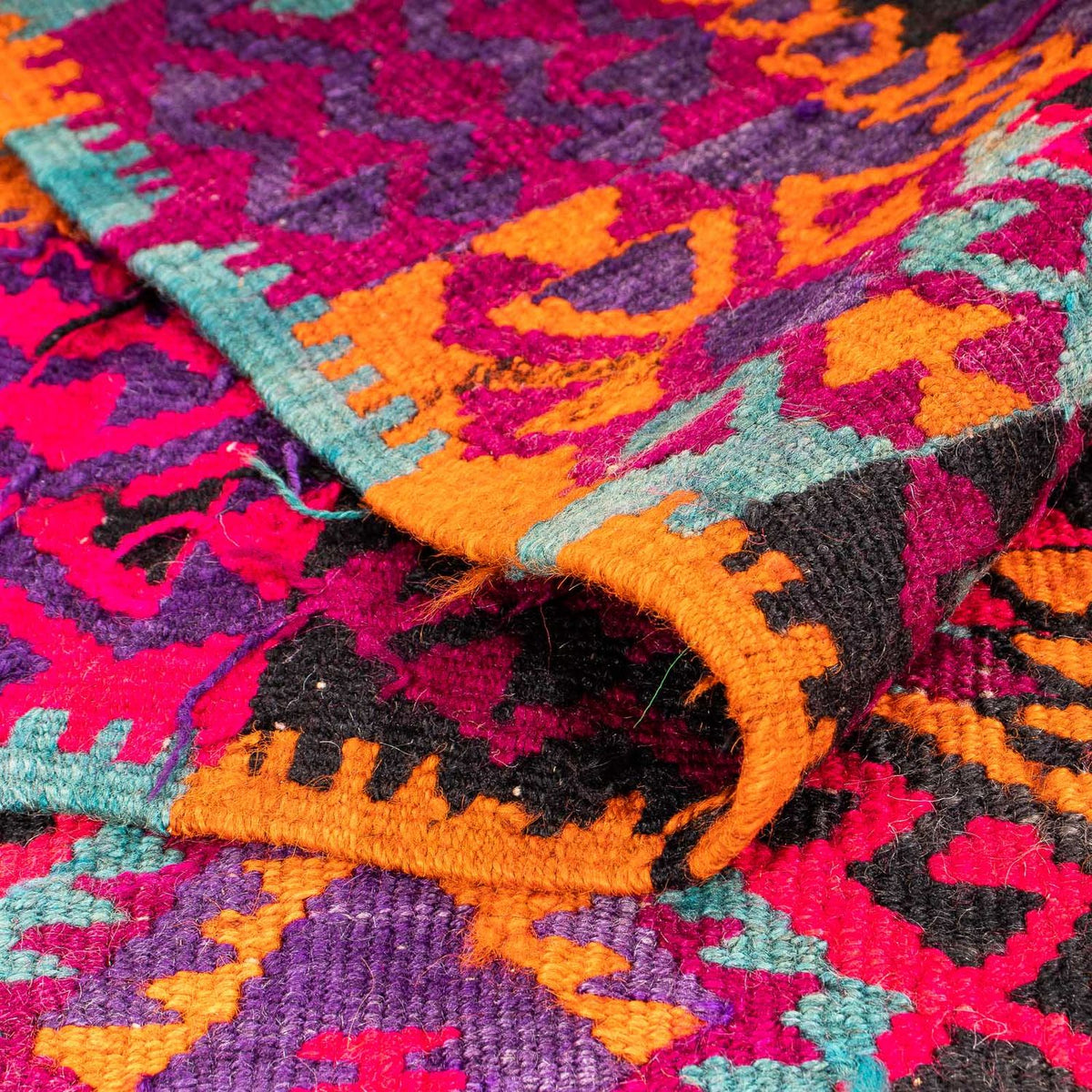 Tappeto corsia Tappeto Kelim - Vecchio - 310 x 137 cm - multicolore