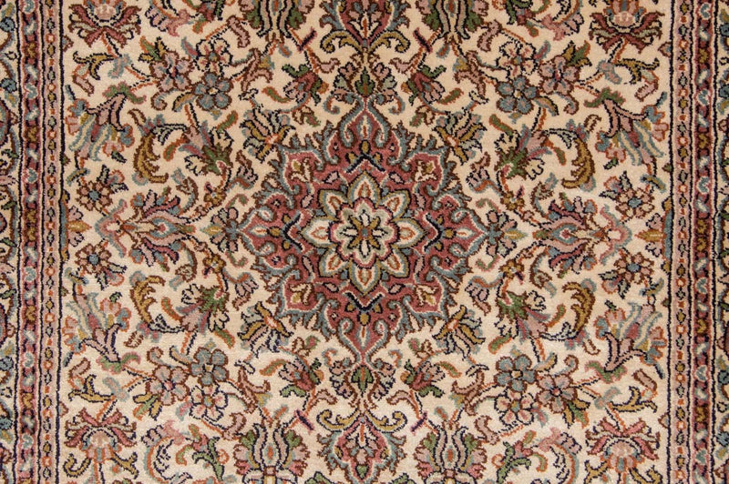 Tappeto corsia Tappeto di seta - Seta del Kashmir - 190 x 77 cm - beige