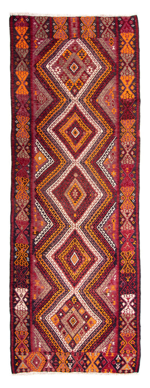 Tappeto corsia Tappeto Kelim - Vecchio - 375 x 140 cm - multicolore