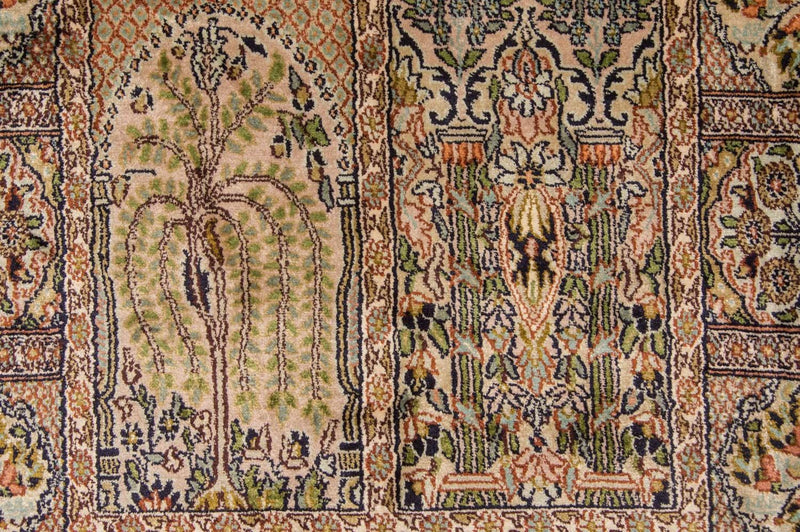 Tappeto corsia Tappeto di seta - Seta del Kashmir - 270 x 75 cm - multicolore