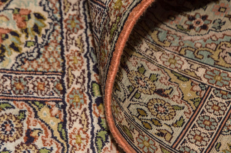 Tappeto corsia Tappeto di seta - Seta del Kashmir - 270 x 75 cm - multicolore