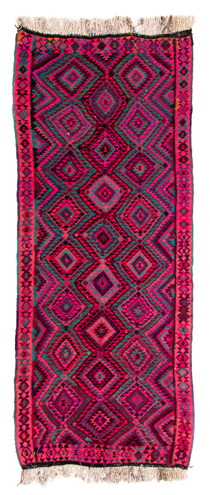 Tappeto corsia Tappeto Kelim - Vecchio - 315 x 135 cm - multicolore