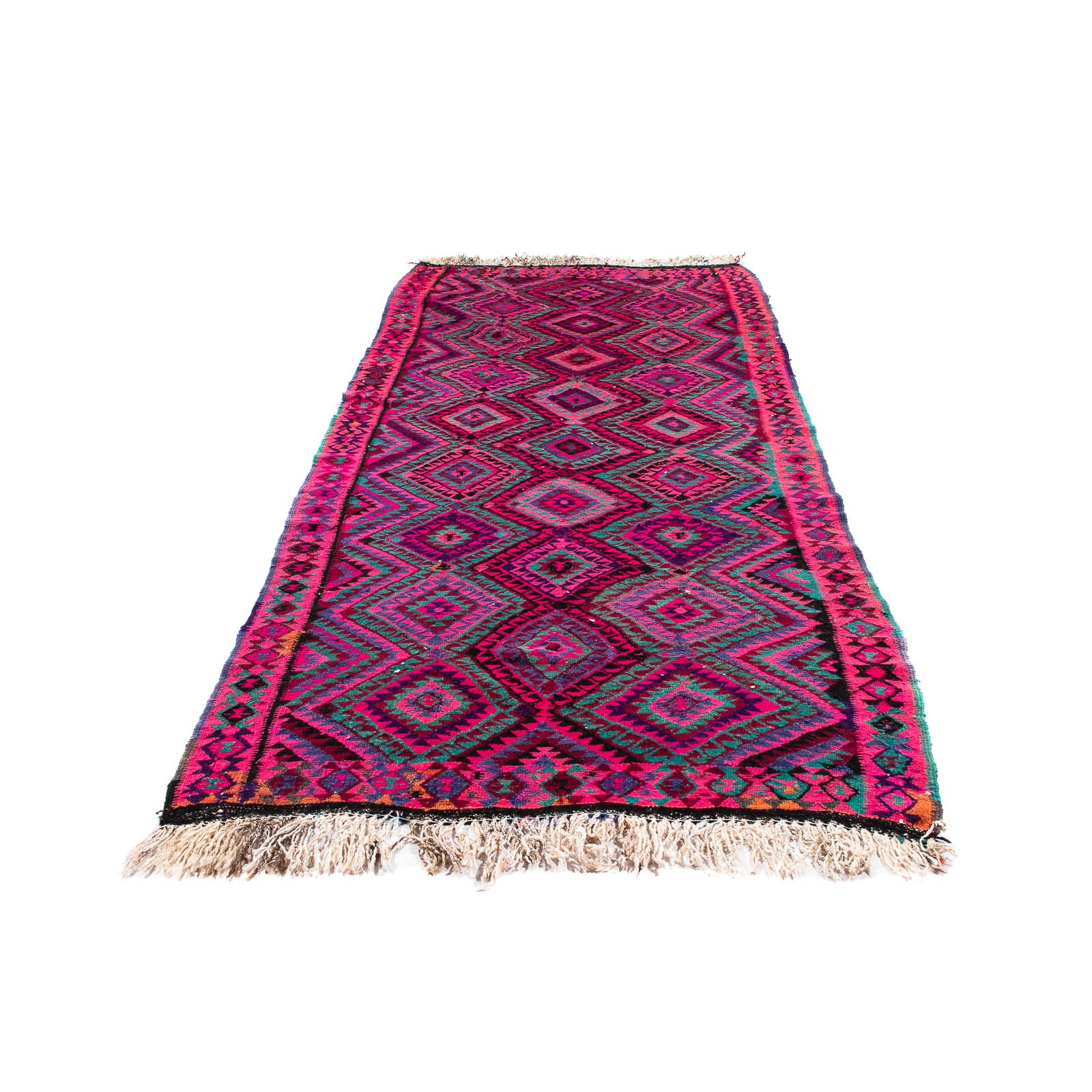 Tappeto corsia Tappeto Kelim - Vecchio - 315 x 135 cm - multicolore