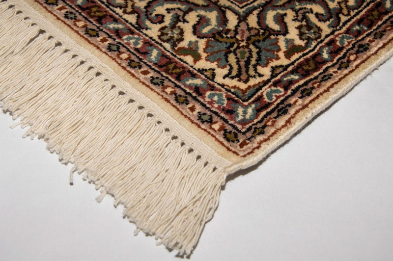 Tappeto corsia Tappeto di seta - Seta del Kashmir - 192 x 79 cm - beige