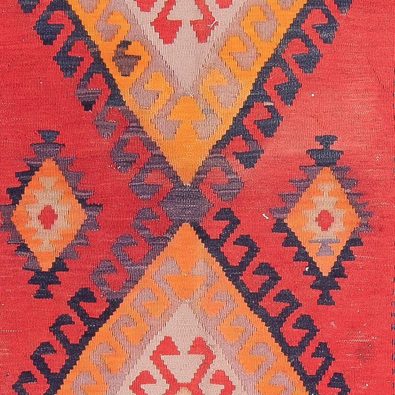 Tappeto corsia Tappeto Kelim - Vecchio - 410 x 150 cm - rosso