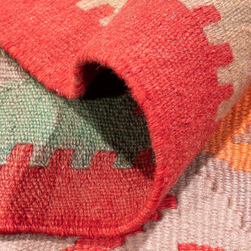 Tappeto corsia Tappeto Kelim - Vecchio - 410 x 150 cm - rosso