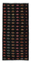 Tappeto corsia Tappeto Kelim - Splash - 195 x 85 cm - nero