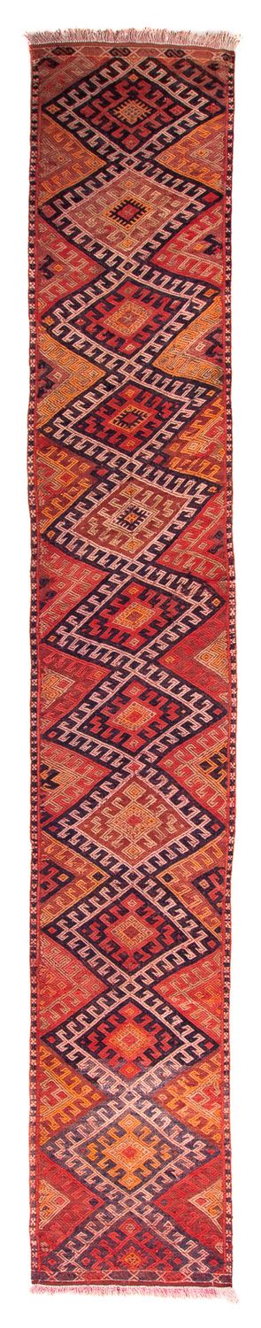 Tappeto corsia Tappeto Kelim - Vecchio - 380 x 75 cm - multicolore