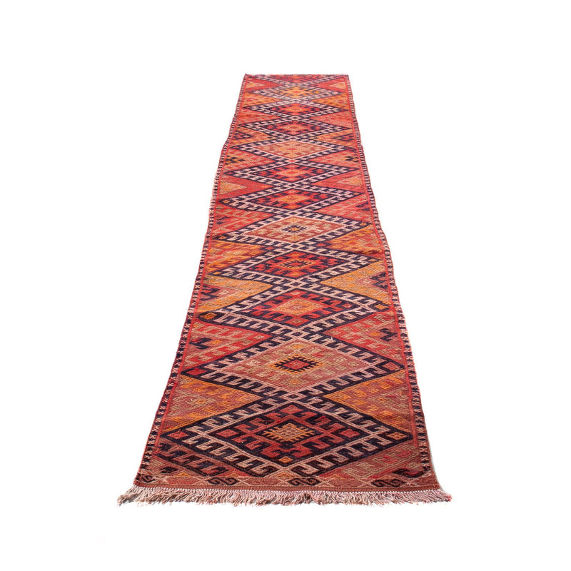 Tappeto corsia Tappeto Kelim - Vecchio - 380 x 75 cm - multicolore