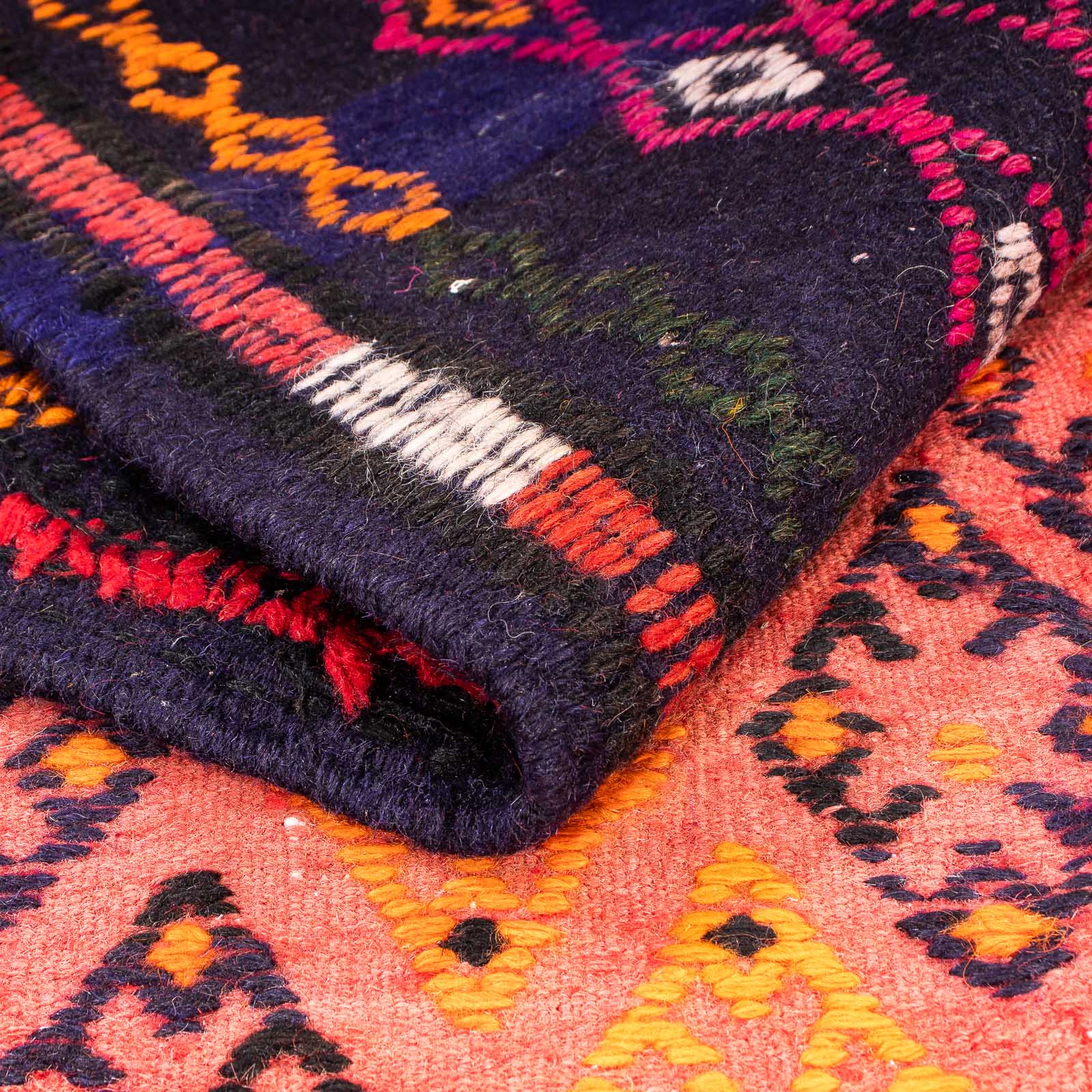 Tappeto corsia Tappeto Kelim - Vecchio - 330 x 135 cm - multicolore