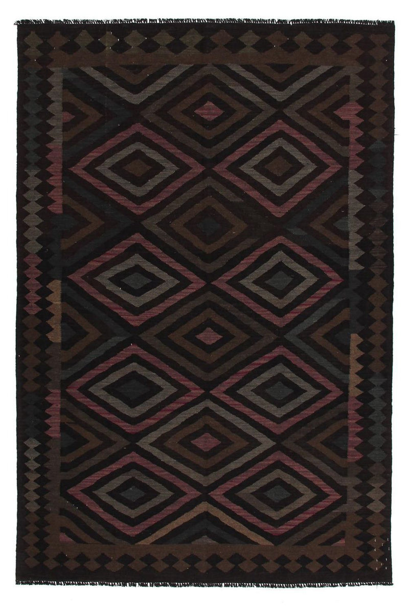 Tappeto Kelim - Splash - 240 x 166 cm - nero