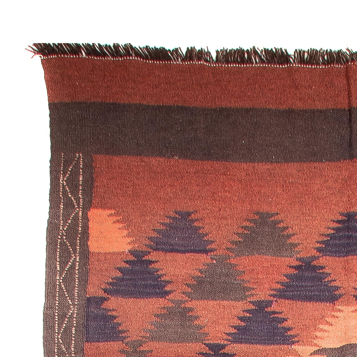 Tappeto corsia Tappeto Kelim - Vecchio - 450 x 130 cm - marrone