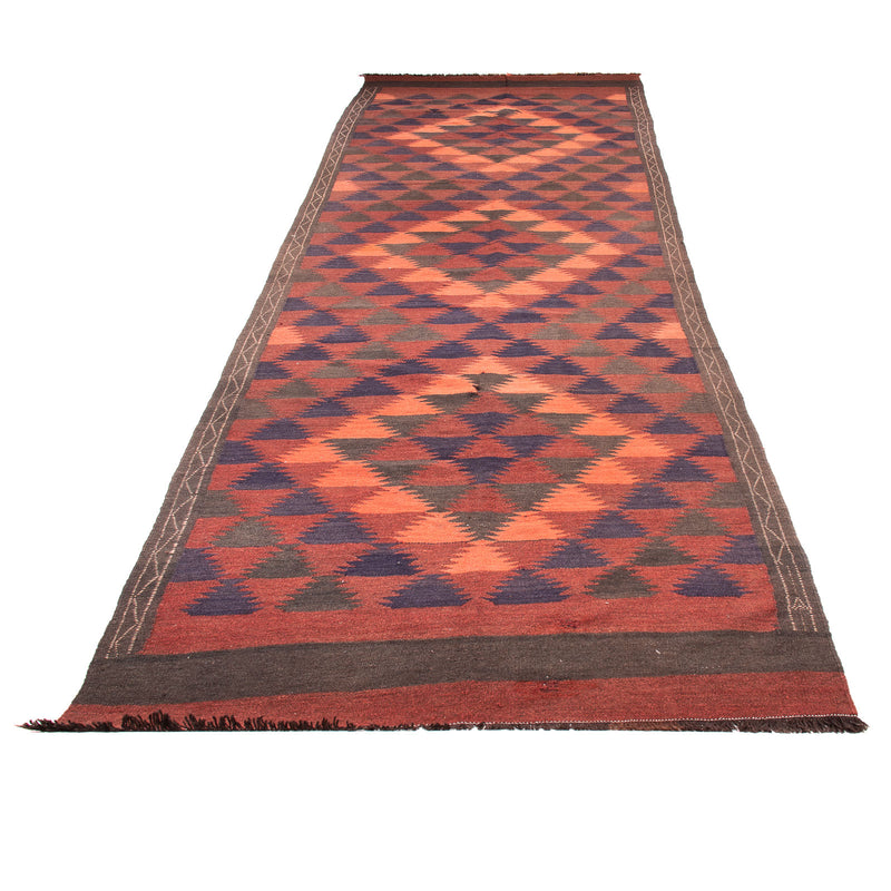 Tappeto corsia Tappeto Kelim - Vecchio - 450 x 130 cm - marrone