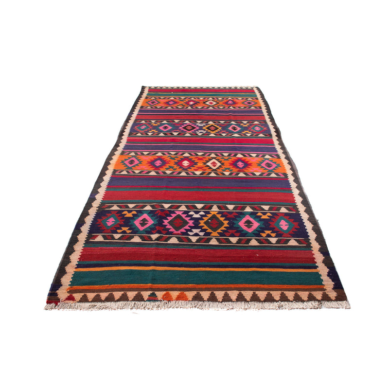 Tappeto corsia Tappeto Kelim - Vecchio - 370 x 145 cm - multicolore