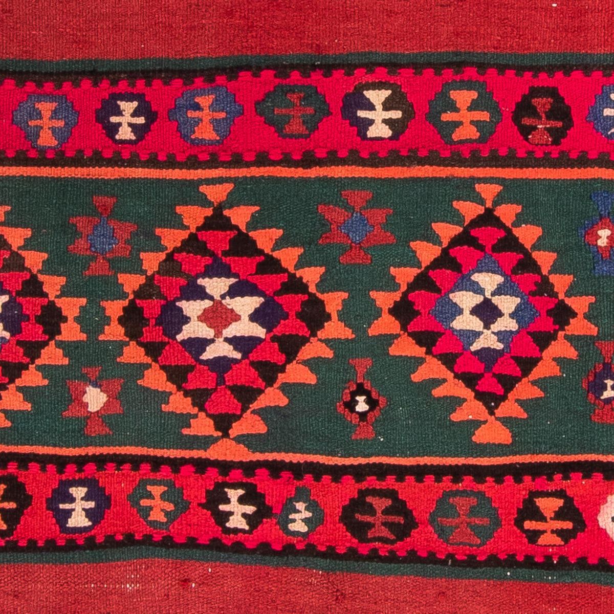 Tappeto corsia Tappeto Kelim - Vecchio - 380 x 135 cm - multicolore