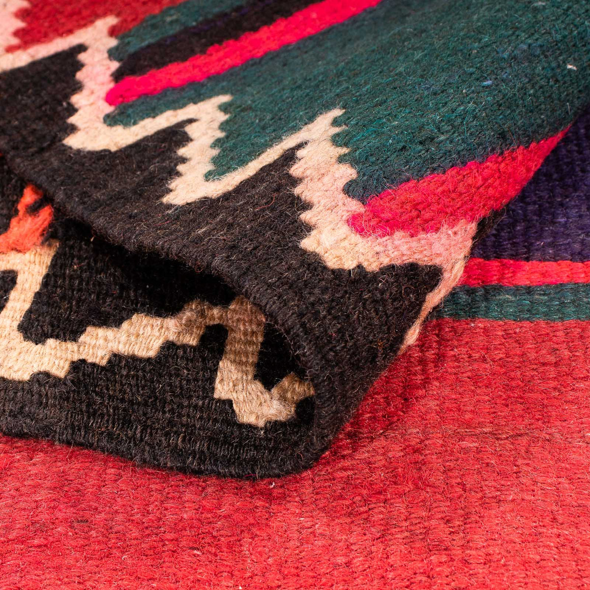 Tappeto corsia Tappeto Kelim - Vecchio - 380 x 135 cm - multicolore