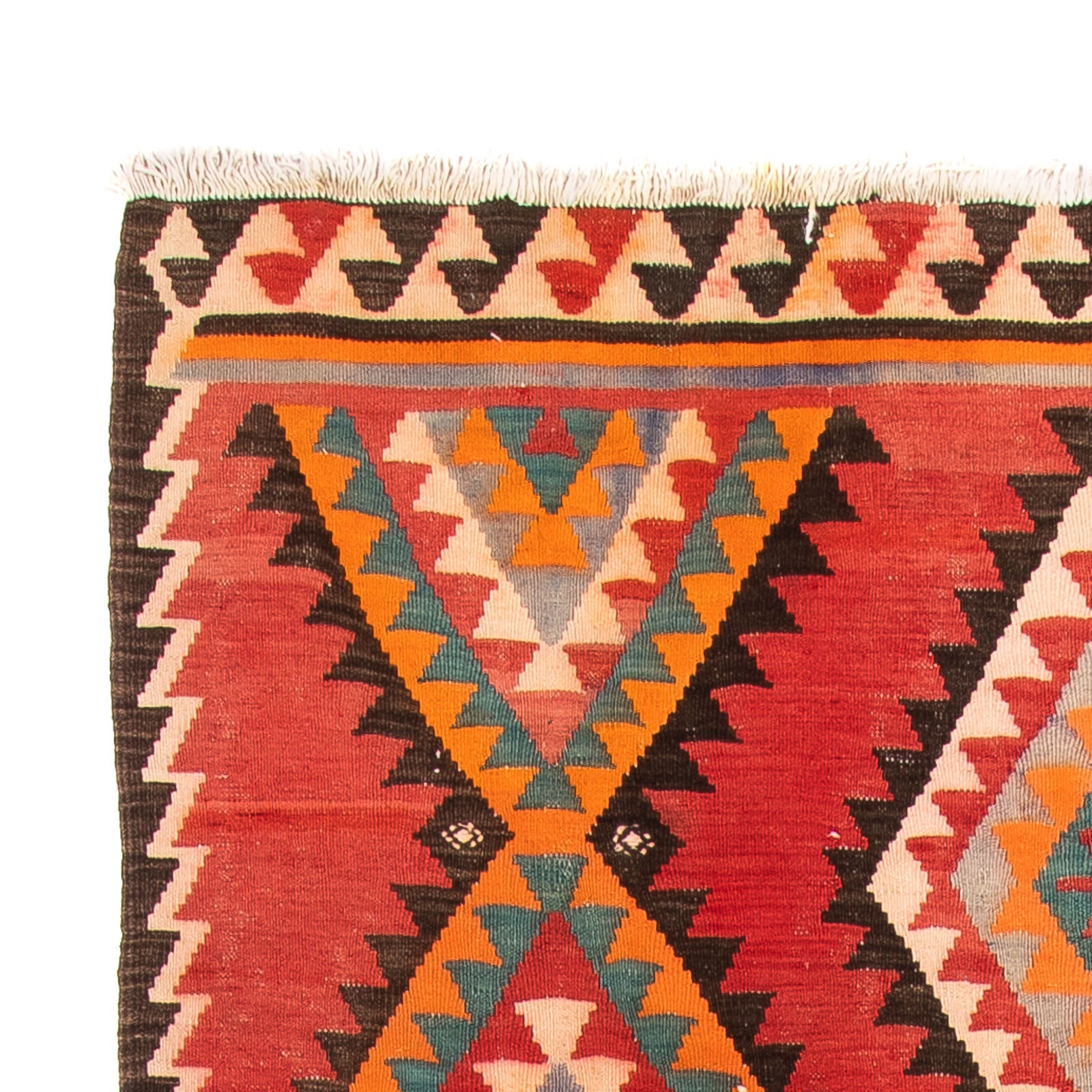 Tappeto corsia Tappeto Kelim - Vecchio - 315 x 150 cm - multicolore