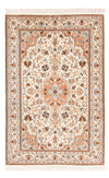 Seta del Kashmir Tappeto 78x125cm - Tappeto orientale - Rettangolo / Crema / 78 x 125 cm Rettangolo